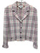 St John Couture Size 10 Pink, White, black Wool Blend Button Front Plaid Jacket Pink, White, black / 10