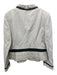 Elie Tahari Size Large Gray & Black Triacetate Blend Button Front Striped Jacket Gray & Black / Large