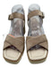 Paul Green Shoe Size 5.5 Beige Leather Upper Criss Cross Open Toe Sandals Beige / 5.5