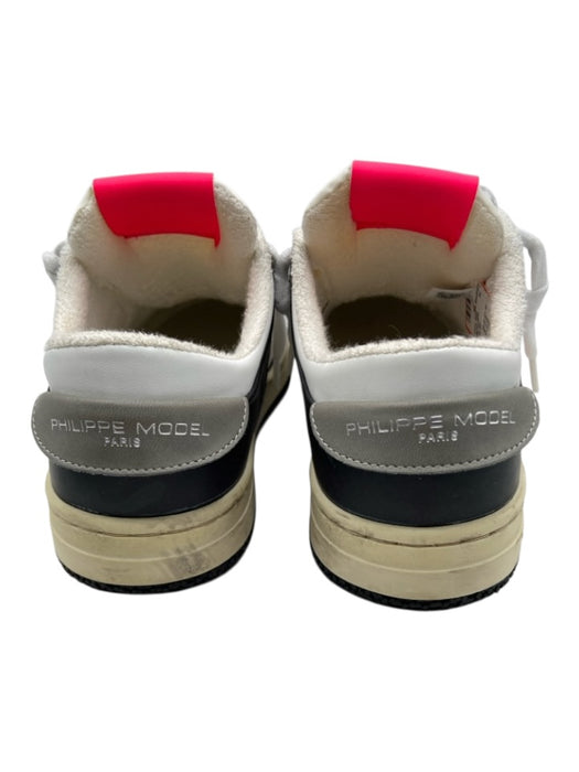 Philippe Model Shoe Size 37 Pink, White, black Leather Upper Lace Up Sneakers Pink, White, black / 37