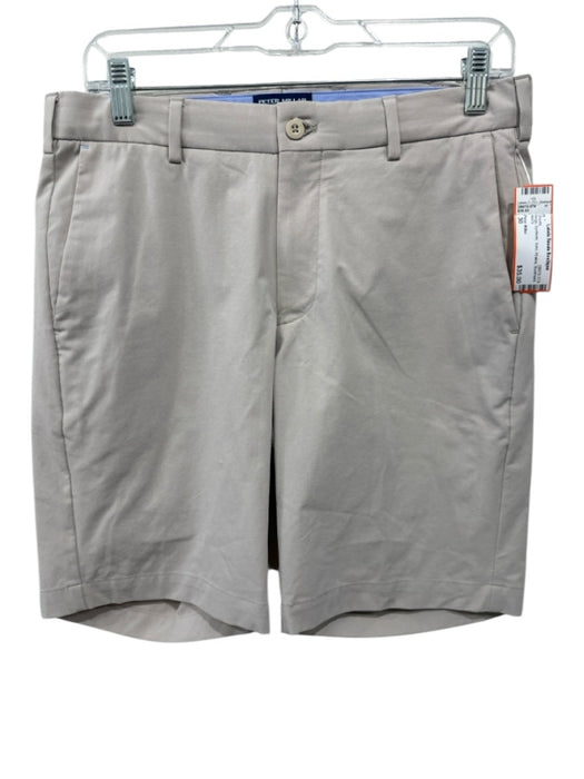 Peter Millar Size 30 Beige Synthetic Solid Khakis Men's Shorts Beige / 30