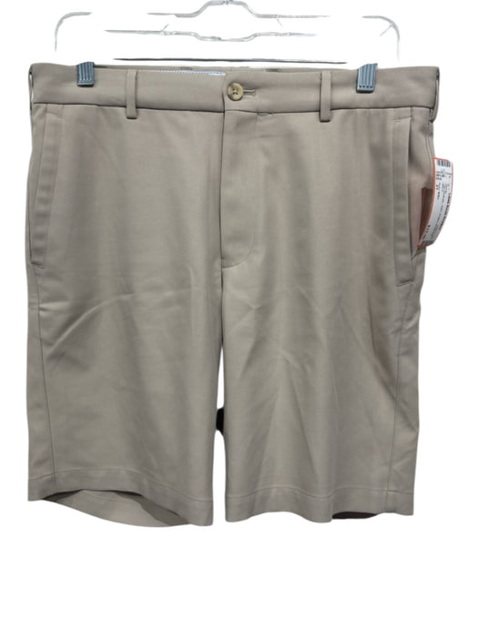 Peter Millar Size 31 Tan Synthetic Solid Khakis Men's Shorts Tan / 31