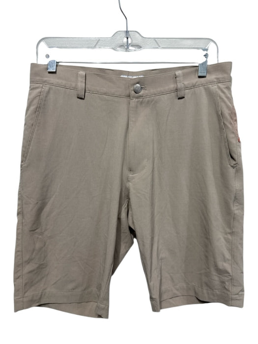 Peter Millar Size 30 Tan Synthetic Solid Khakis Men's Shorts Tan / 30