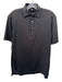 Peter Millar Size S Black Synthetic Solid Polo Men's Short Sleeve Black / S