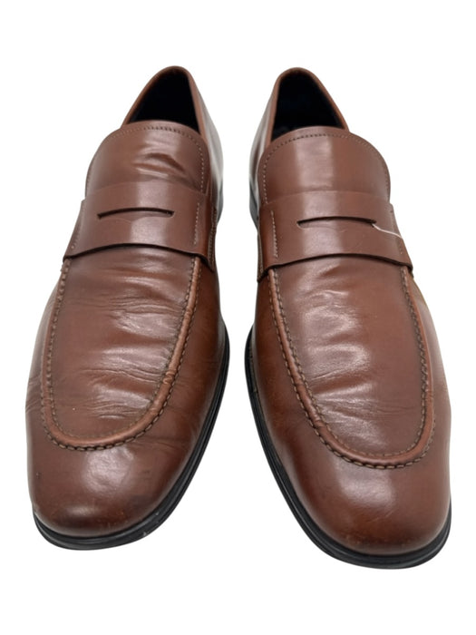 Salvatore Ferragamo Shoe Size 9 Brown Leather Stacked Heel Men's Shoes Brown / 9