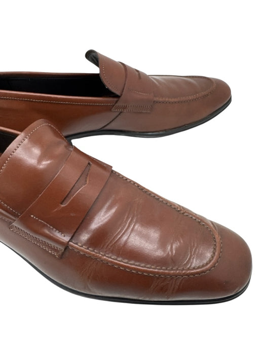 Salvatore Ferragamo Shoe Size 9 Brown Leather Stacked Heel Men's Shoes Brown / 9