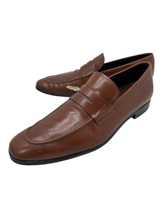 Salvatore Ferragamo Shoe Size 9 Brown Leather Stacked Heel Men's Shoes Brown / 9