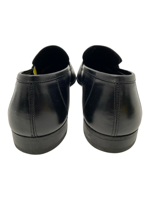 Salvatore Ferragamo Shoe Size 9 Black Leather Stacked Heel Men's Shoes Black / 9