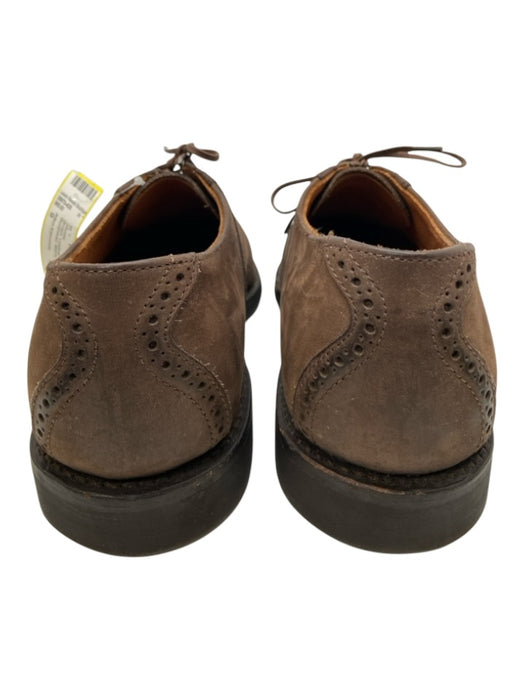 Allen Edmonds Shoe Size 9 Brown Leather Stacked Heel Lace Up Men's Shoes Brown / 9