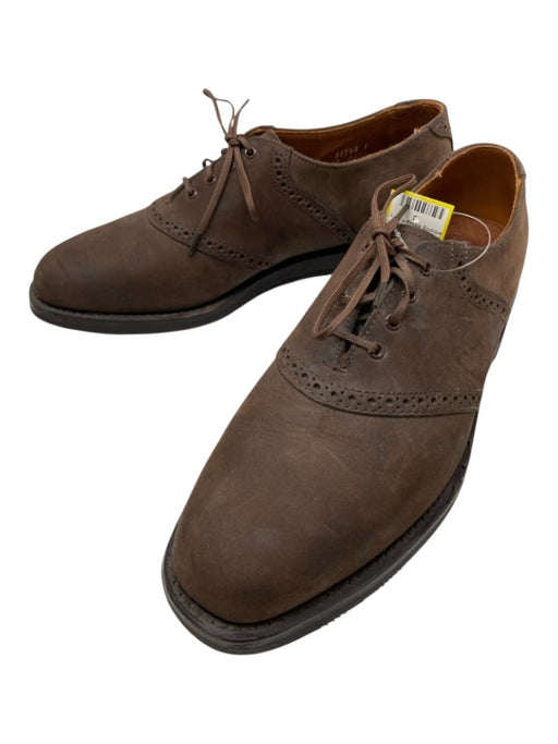 Allen Edmonds Shoe Size 9 Brown Leather Stacked Heel Lace Up Men's Shoes Brown / 9
