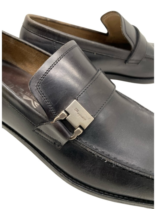 Salvatore Ferragamo Shoe Size 9 Black Leather Buckle Men's Shoes Black / 9