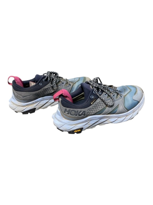 Hoka Shoe Size 8 Blue & Pink Canvas & Rubber low ankle lace up Running Sneakers Blue & Pink / 8