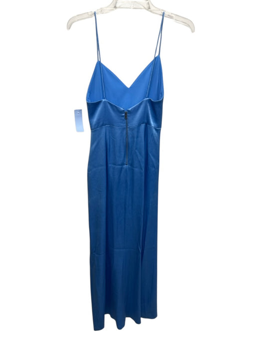 Alice & Olivia Size 0 Baby Blue No Fabric Tag Satin Spaghetti Strap V Neck Dress Baby Blue / 0