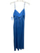 Alice & Olivia Size 0 Baby Blue No Fabric Tag Satin Spaghetti Strap V Neck Dress Baby Blue / 0