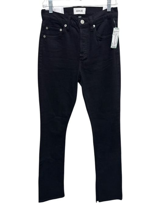 Agolde Size 25 Black Cotton Denim Button Fly High Rise Bell Bottom Jeans Black / 25