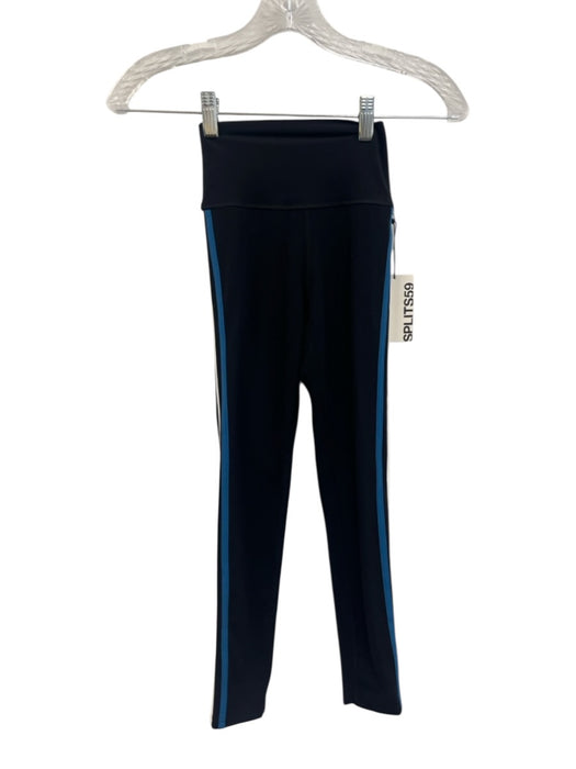 Splits 59 Size XS Black, Blue, White Nylon & Spandex Legging Sports Bra Pant Set Black, Blue, White / XS