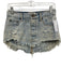 ONE X ONETEASPOON Size 23 Light Wash Cotton Denim Distressed Button Fly Skirt Light Wash / 23