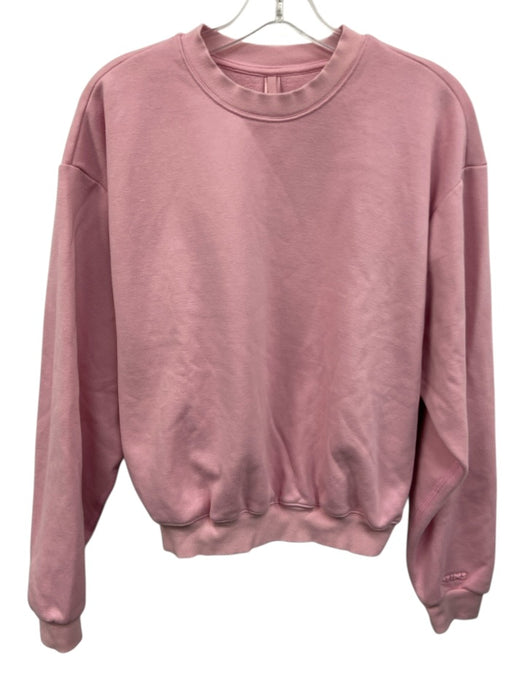 SKIMS Size M Pink Cotton & Polyester Long Sleeve Crew Neck Sweatshirt Pink / M
