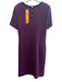 Tory Burch Size XL Purple Wool & Acrylic Round Neck Below Knee Dress Purple / XL
