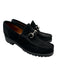 Gucci Shoe Size 8AA Black Leather Upper Suede Horsebit Lug Sole Slip On Loafers Black / 8AA