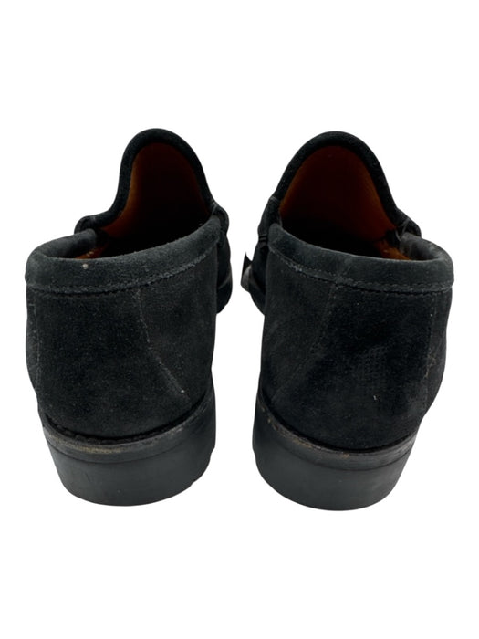 Gucci Shoe Size 8AA Black Leather Upper Suede Horsebit Lug Sole Slip On Loafers Black / 8AA