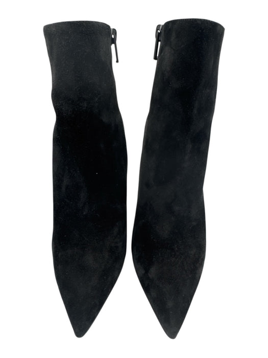 Christian Louboutin Shoe Size 39 Black Leather Upper Suede Pointed Toe Booties Black / 39
