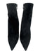 Christian Louboutin Shoe Size 39 Black Leather Upper Suede Pointed Toe Booties Black / 39