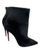 Christian Louboutin Shoe Size 39 Black Leather Upper Suede Pointed Toe Booties Black / 39