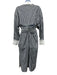 Proenza Schouler Size 6 White & Dark Gray Cotton 3/4 Sleeve Stripes Shirt Dress White & Dark Gray / 6