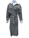 Proenza Schouler Size 6 White & Dark Gray Cotton 3/4 Sleeve Stripes Shirt Dress White & Dark Gray / 6