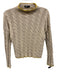 J. Crew Size XS Beige & Yellow Cotton & Cashmere Cable Knit Mock Neck Sweater Beige & Yellow / XS