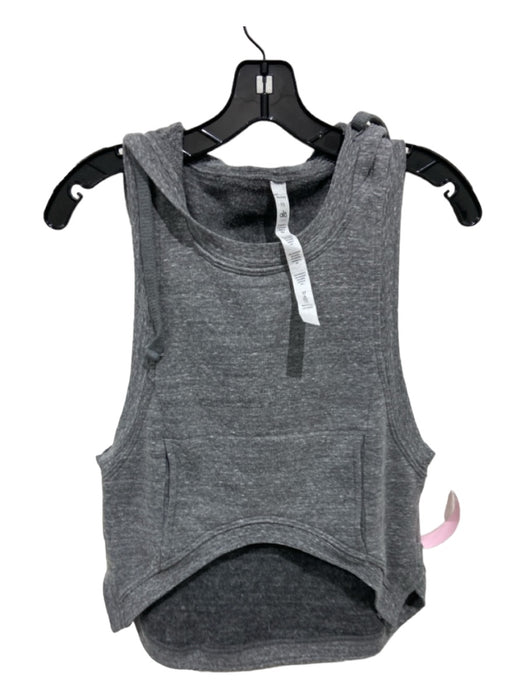 Alo Yoga Size XS Gray Cotton French Terry Hoodie Crop Sleeveless Top —  Labels Resale Boutique