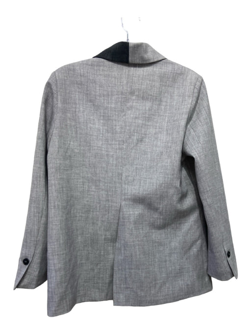 Cedelar Size S Gray Print Crosshatching Lapel Blazer Jacket Gray Print / S