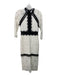 Alexis Size Est M White & Black Cotton Blend Lace 3/4 Sleeve Midi Lined Dress White & Black / Est M