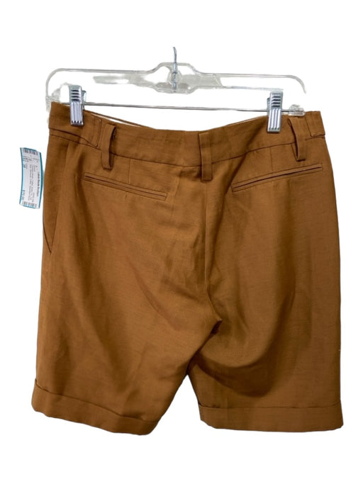 Chloe Size 38 Chestnut Brown Cotton Button Fly Low Rise Bermuda Cuffed Shorts Chestnut Brown / 38