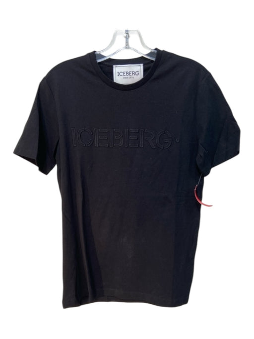 Iceberg Size S Black Cotton Logo T-Shirt S