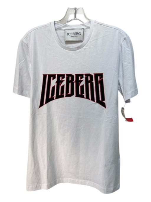 Iceberg Size S White Cotton Blend logo Graphic T-Shirt S