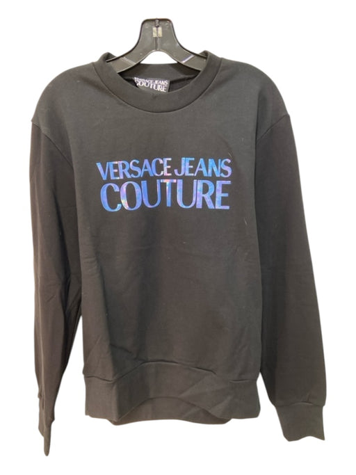 Versace Jeans Couture NWT Size S Black Cotton logo Pull Over Sweatshirt S