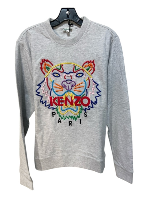 Kenzo NWT Size M Gray Cotton logo Graphic Long Sleeve Sweatshirt M