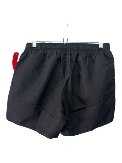 Armani Size 48 NWT Black Polyester logo Elastic Waist Swim Trunks 48