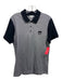 Kenzo Size S Gray & Black Cotton Collar Polo Logo Shirt S