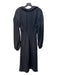 Khaite Size 0 Black Acetate Blend Long Sleeve V Neck Midi Dress Black / 0