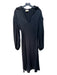 Khaite Size 0 Black Acetate Blend Long Sleeve V Neck Midi Dress Black / 0