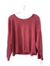 Eileen Fisher Size M Brick Red Wide Neck Ribbed Trim Long Sleeve Top Brick Red / M