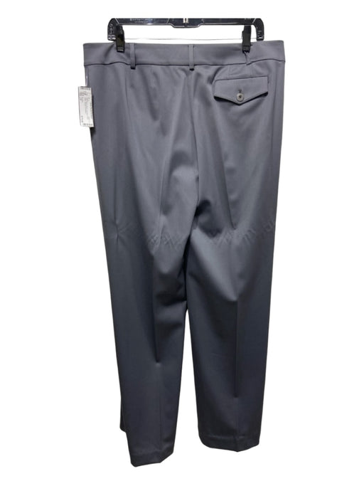 St John Size 10 Gray Rayon Blend Low Rise Pleat Detail Straight Pants Gray / 10