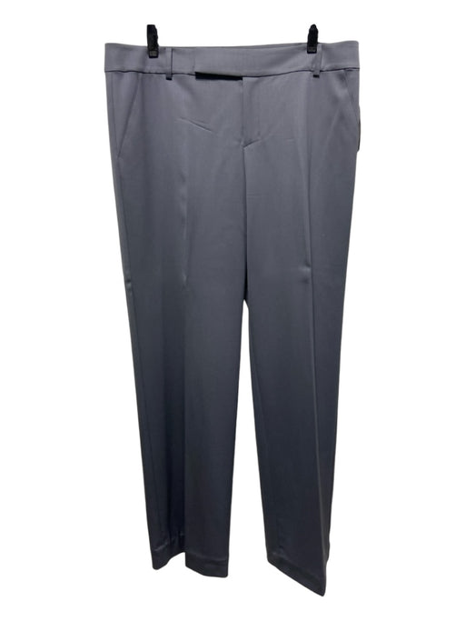 St John Size 10 Gray Rayon Blend Low Rise Pleat Detail Straight Pants Gray / 10