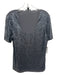 St John Size 10 Gray Polyester Fully Sequined Scoop Neck Cap Sleeve Top Gray / 10