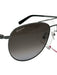 Ferragamo AS IS Black & Silver Aviator Men's Sunglasses Black & Silver