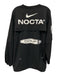 Nocta Size 4XL Black & White Nylon Solid Men's Long Sleeve Shirt Black & White / 4XL