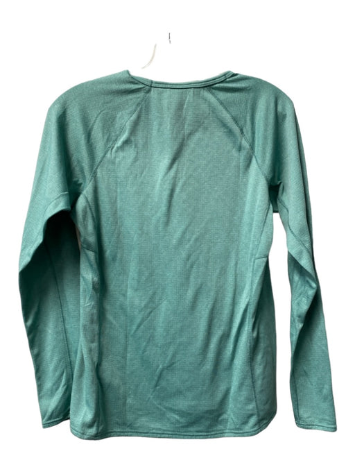 Patagonia Size Medium Green Polyester Round Neck Long Sleeve Seam Detail Top Green / Medium